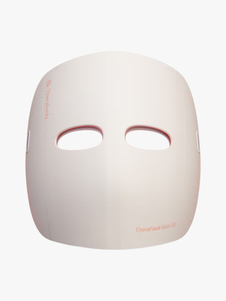 Therabody TheraFace Mask Glo in branded component on a light gray background