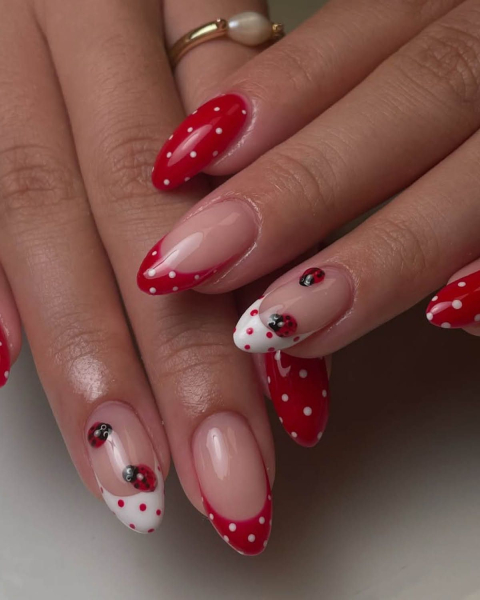 ladybug nails by theglamklub